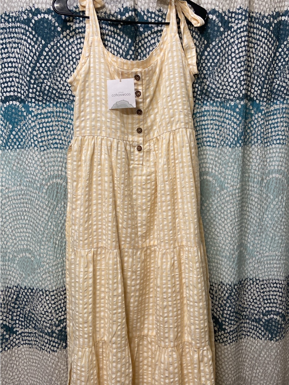 Little Cottonwood Daffodil gingham magnolia dress